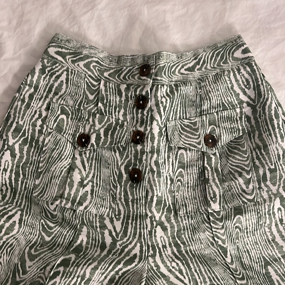 C/Meo Collective Green Zebra Pants